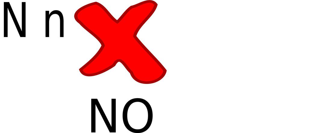 N for No png transparent