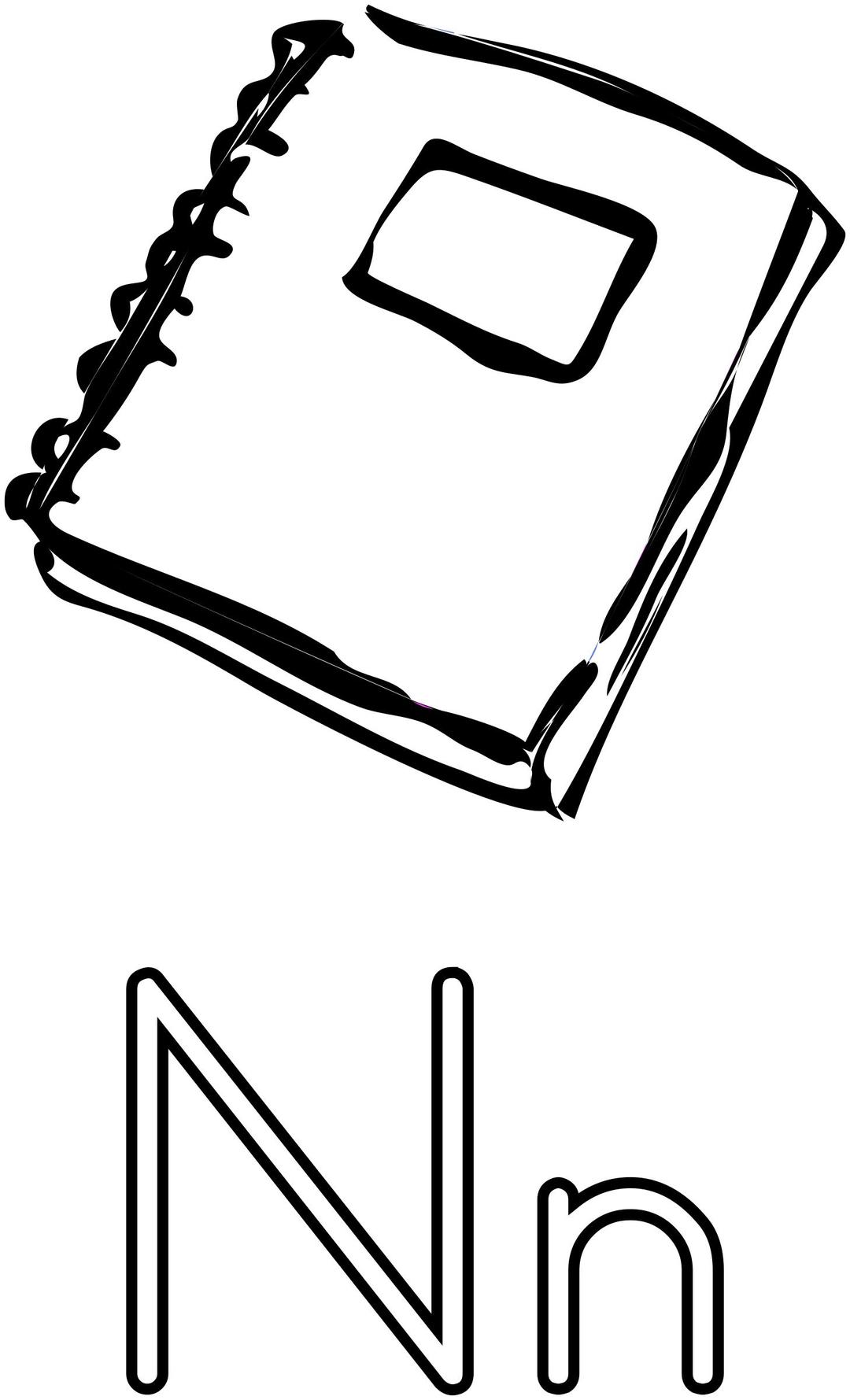 N Is For Notebook png transparent