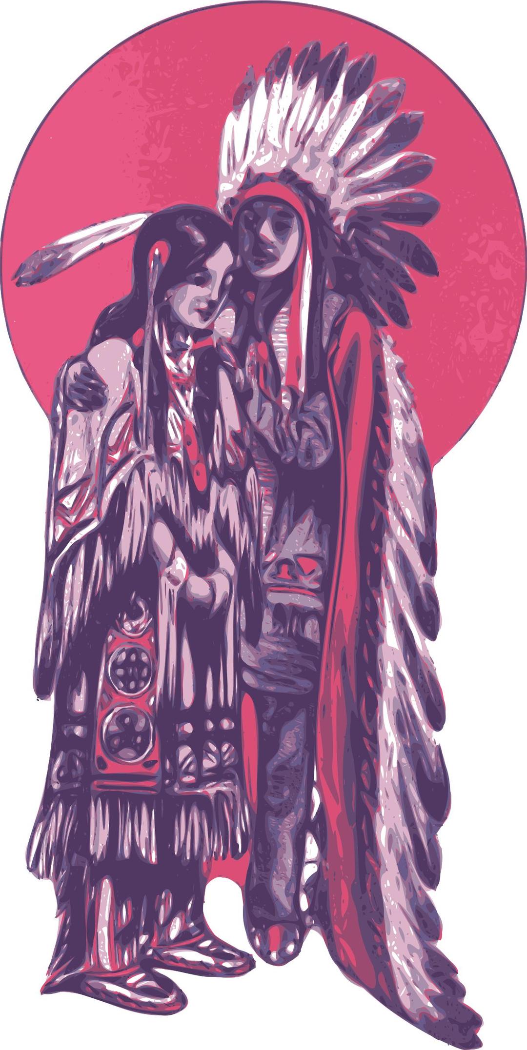 Native American Couple png transparent