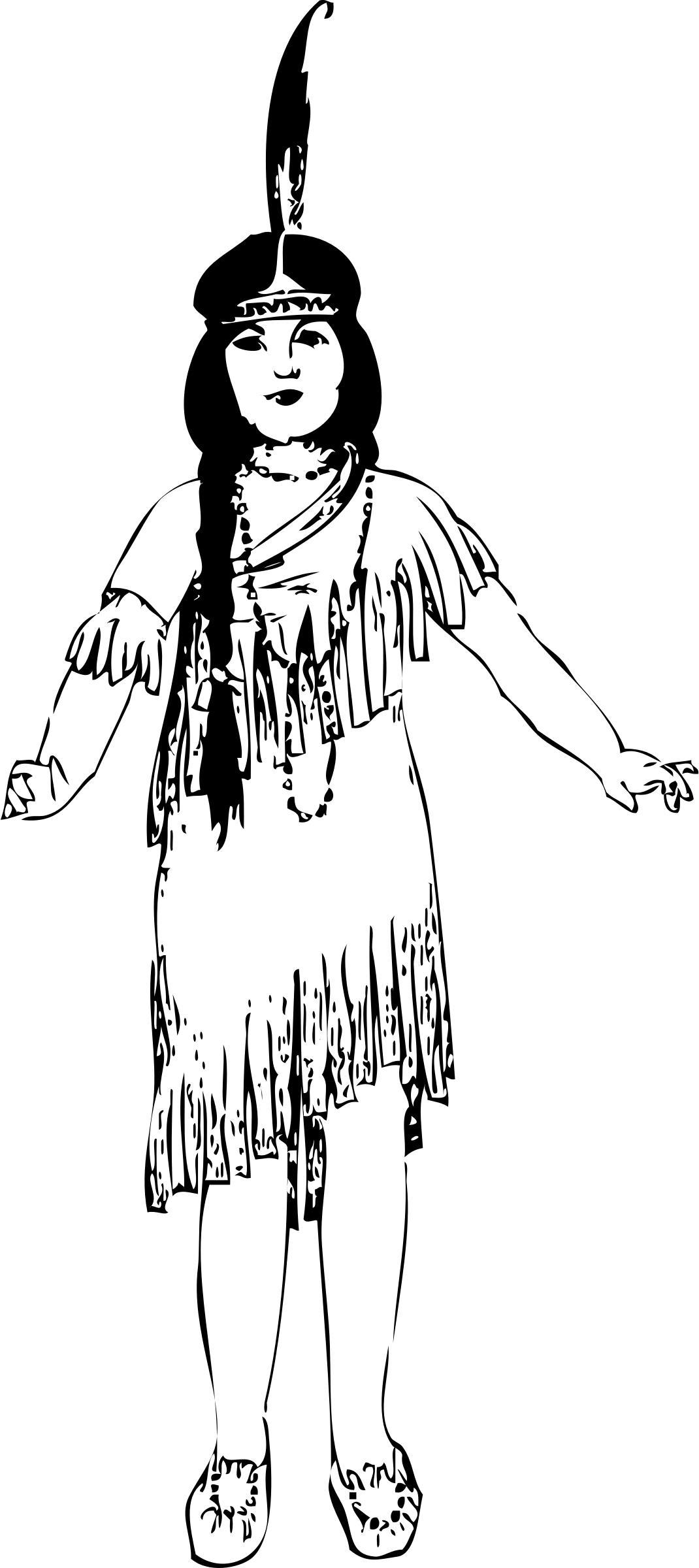Native American girl png transparent