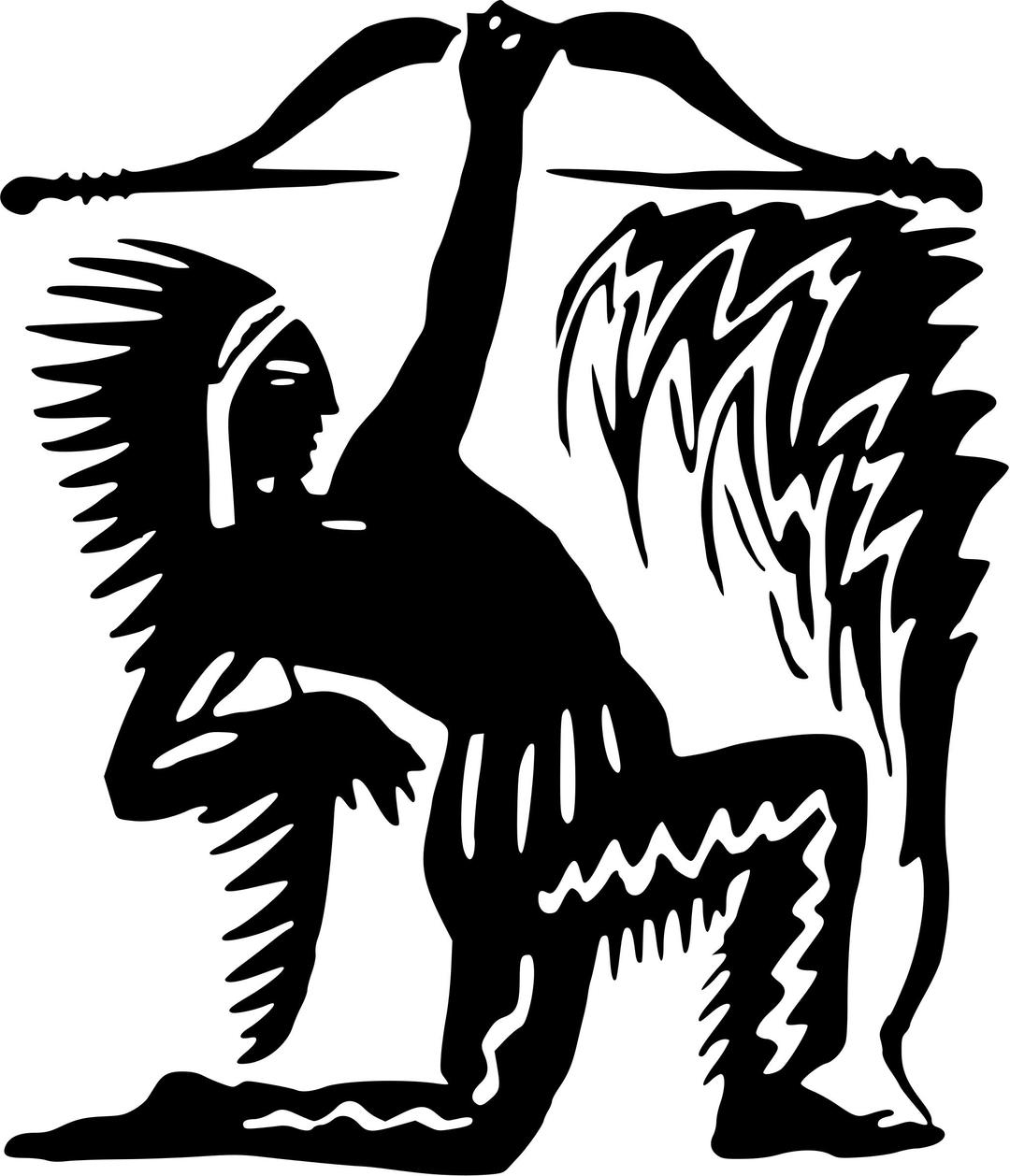 Native American silhouette png transparent