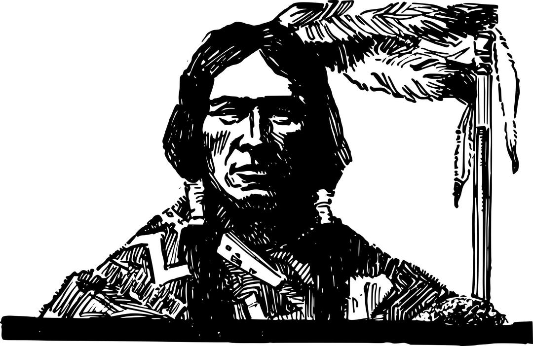 Native Man's Face png transparent
