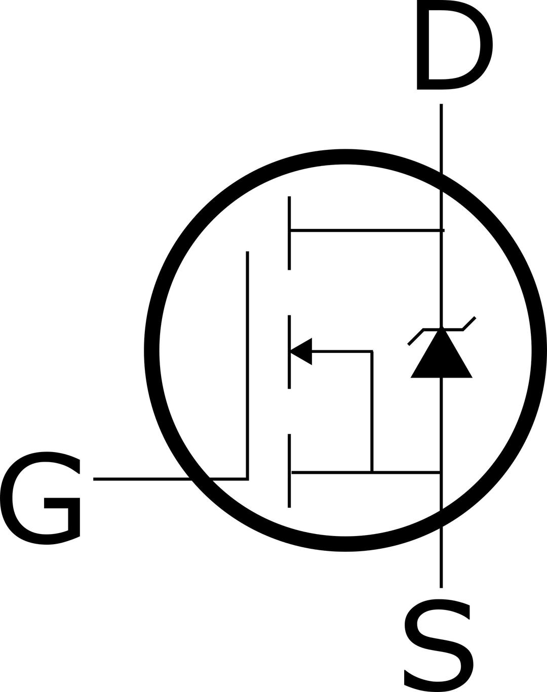 N-Ch. FET Schematic Symbol png transparent