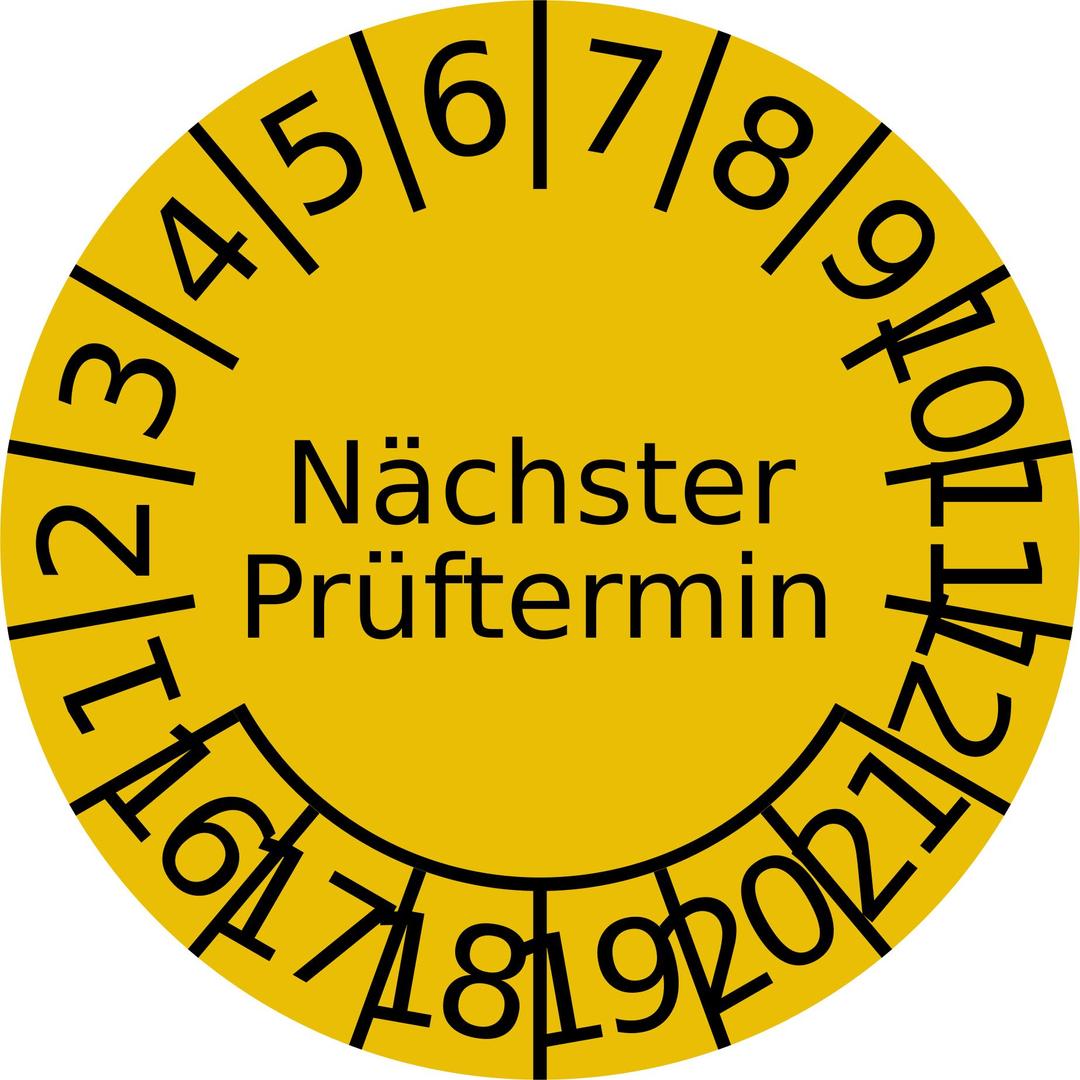 Nächste Prüfung (Prüfplakette) - next inspection (plate) png transparent
