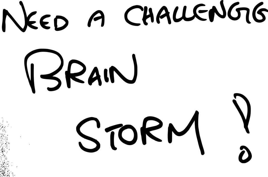 Need a Challenge Brainstorm png transparent