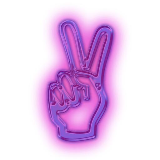 Neon Hand Sign png transparent