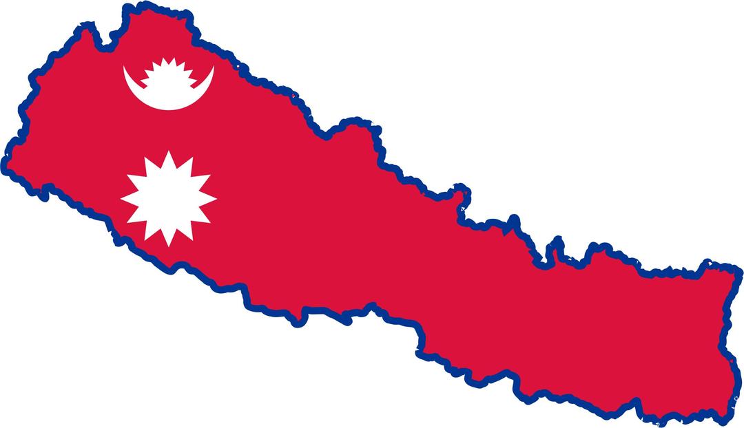 Nepal Map Flag png transparent