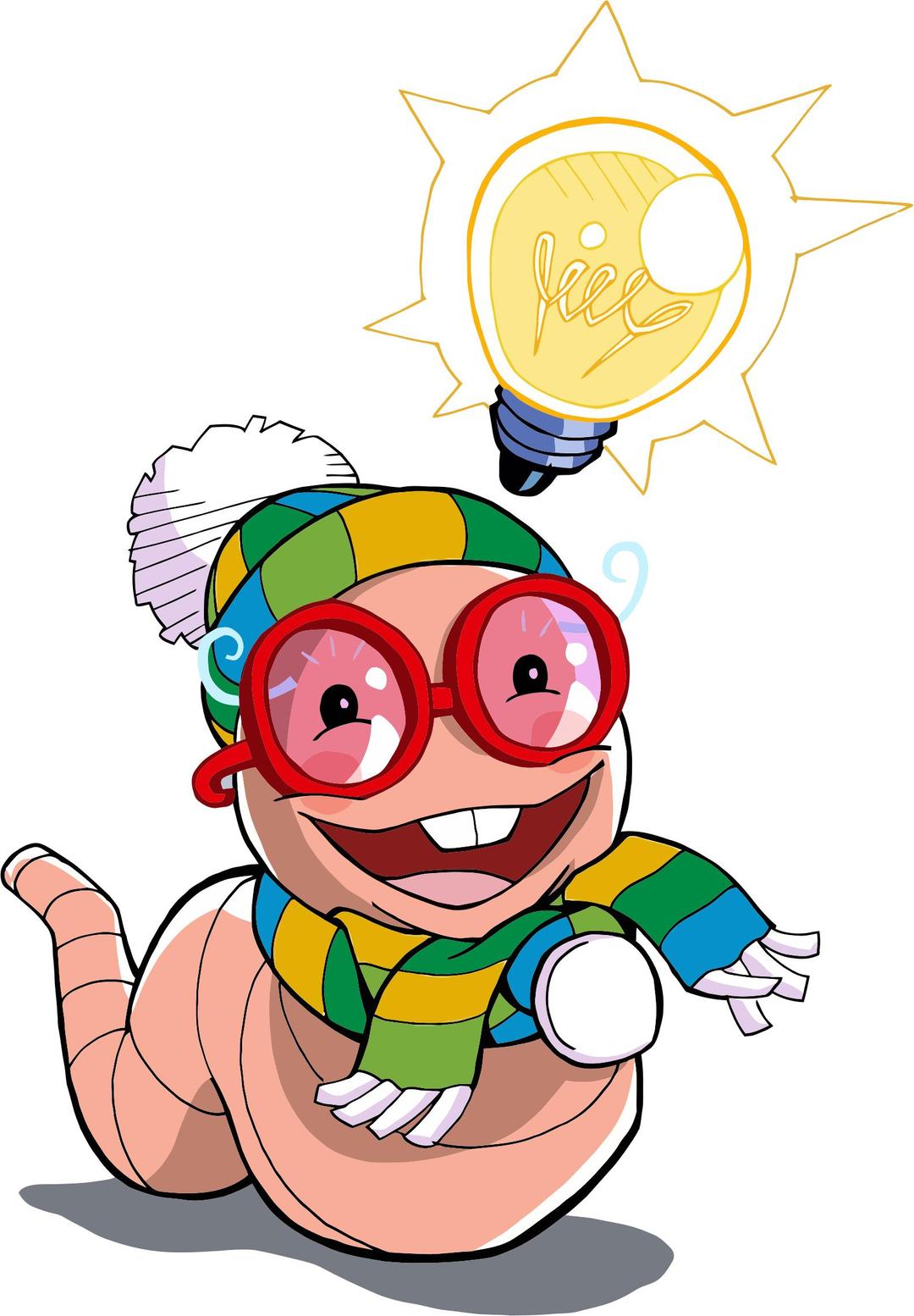 Nerdy Worm png transparent