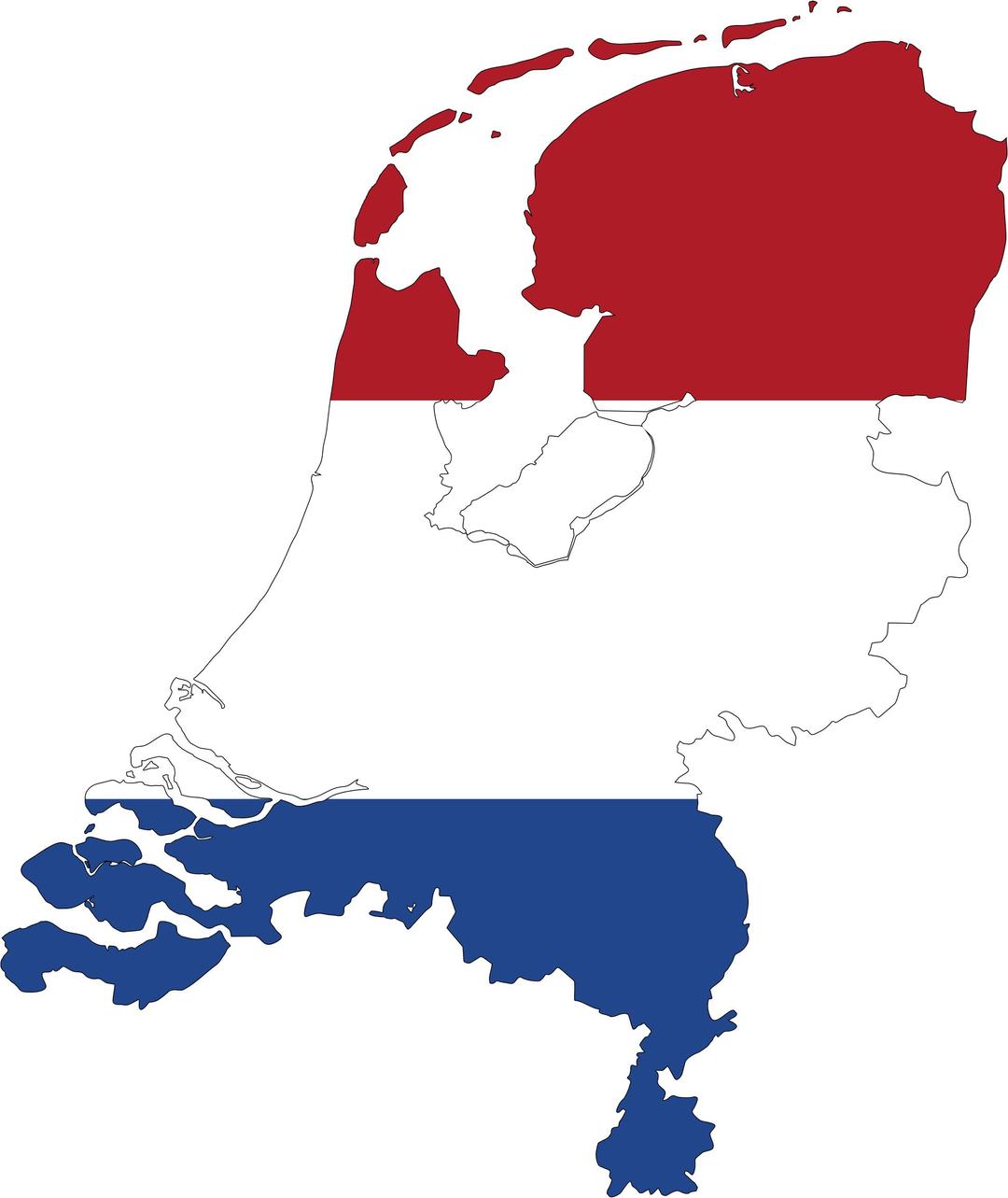 Netherlands Map Flag With Stroke png transparent