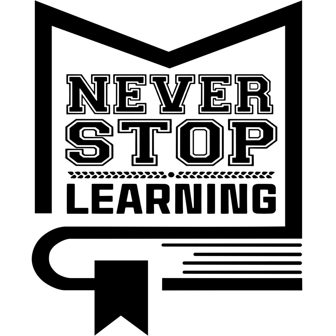 Never Stop Learning png transparent