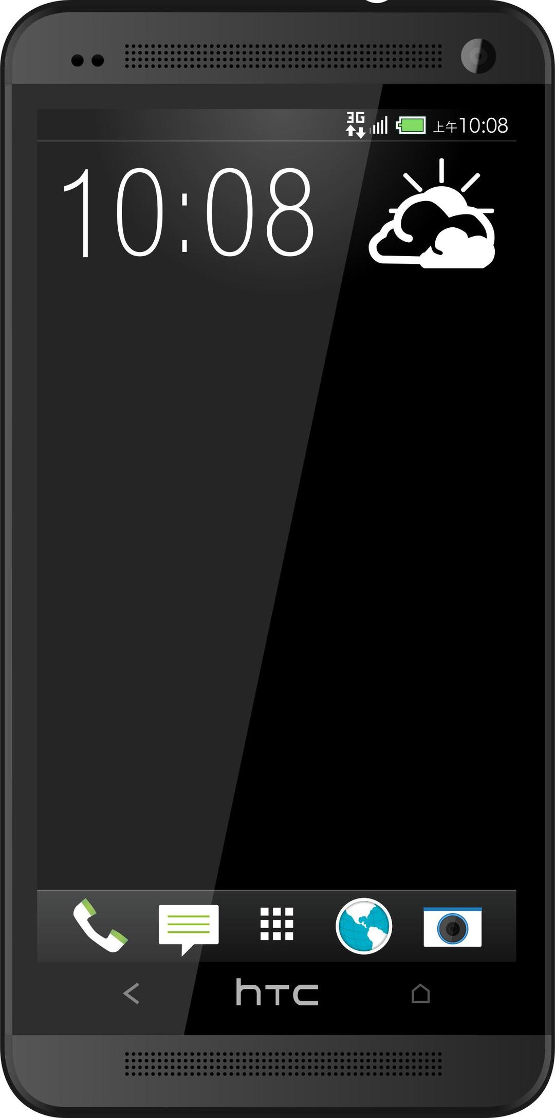 New hTC one black png transparent