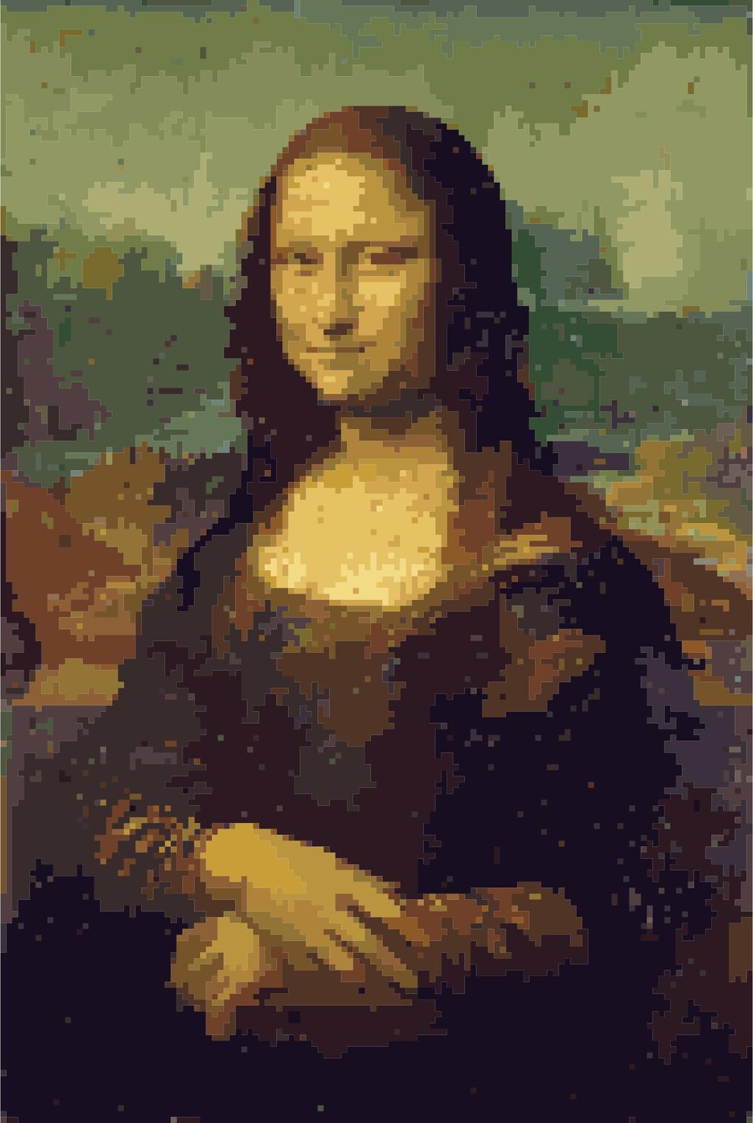 New Mona Lisa in the Pixel Age png transparent