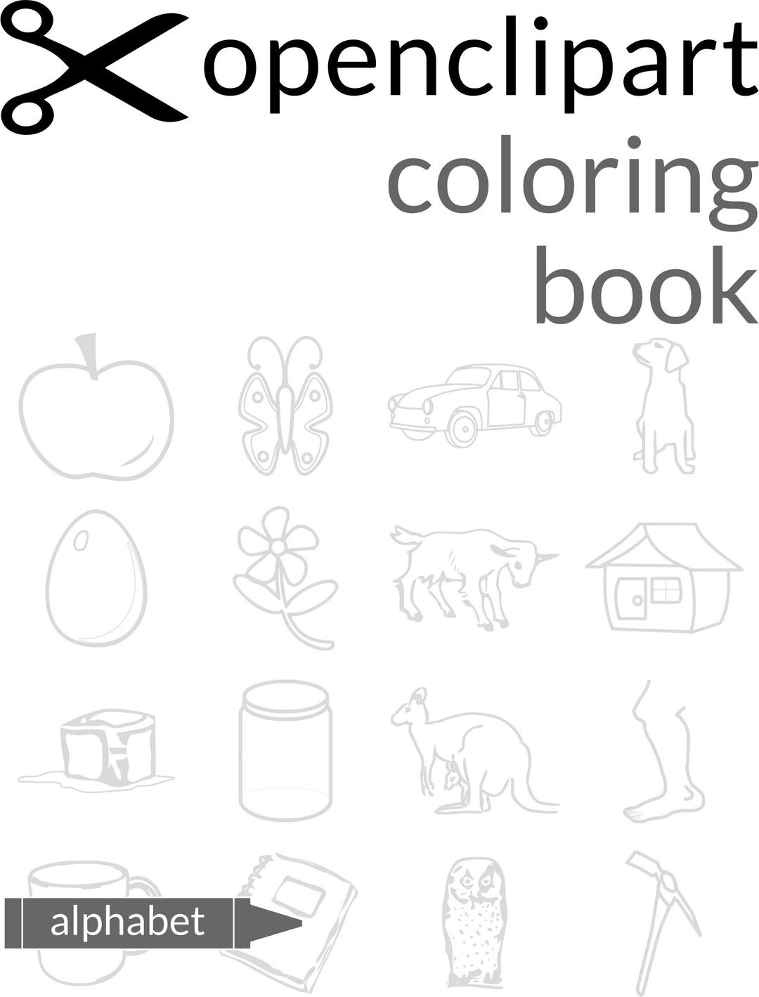 NEW: Openclipart Coloring Books Alphabet Released. Download for FREE. png transparent