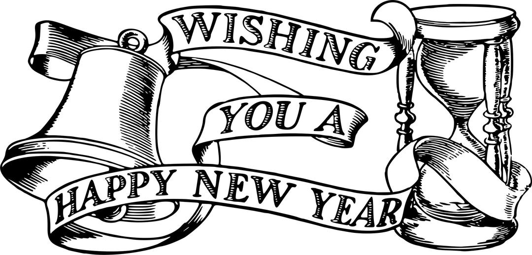 New year banner png transparent