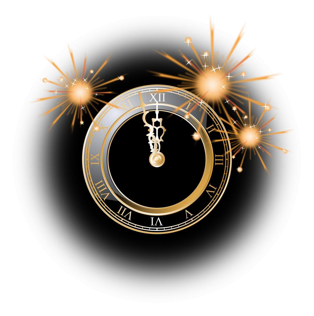 New Year Clock png transparent