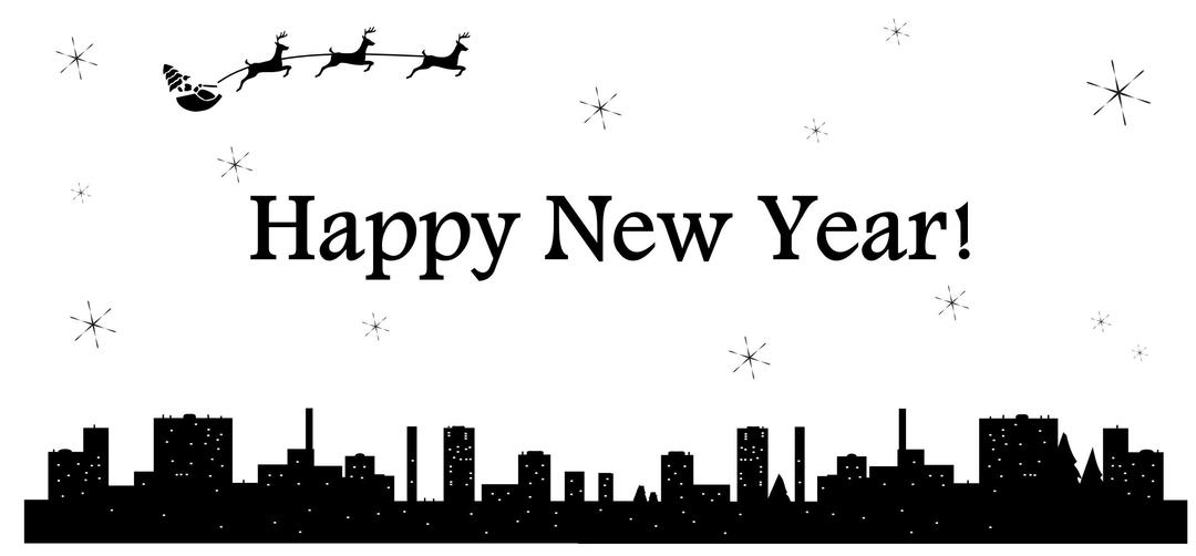 New Year postcard png transparent