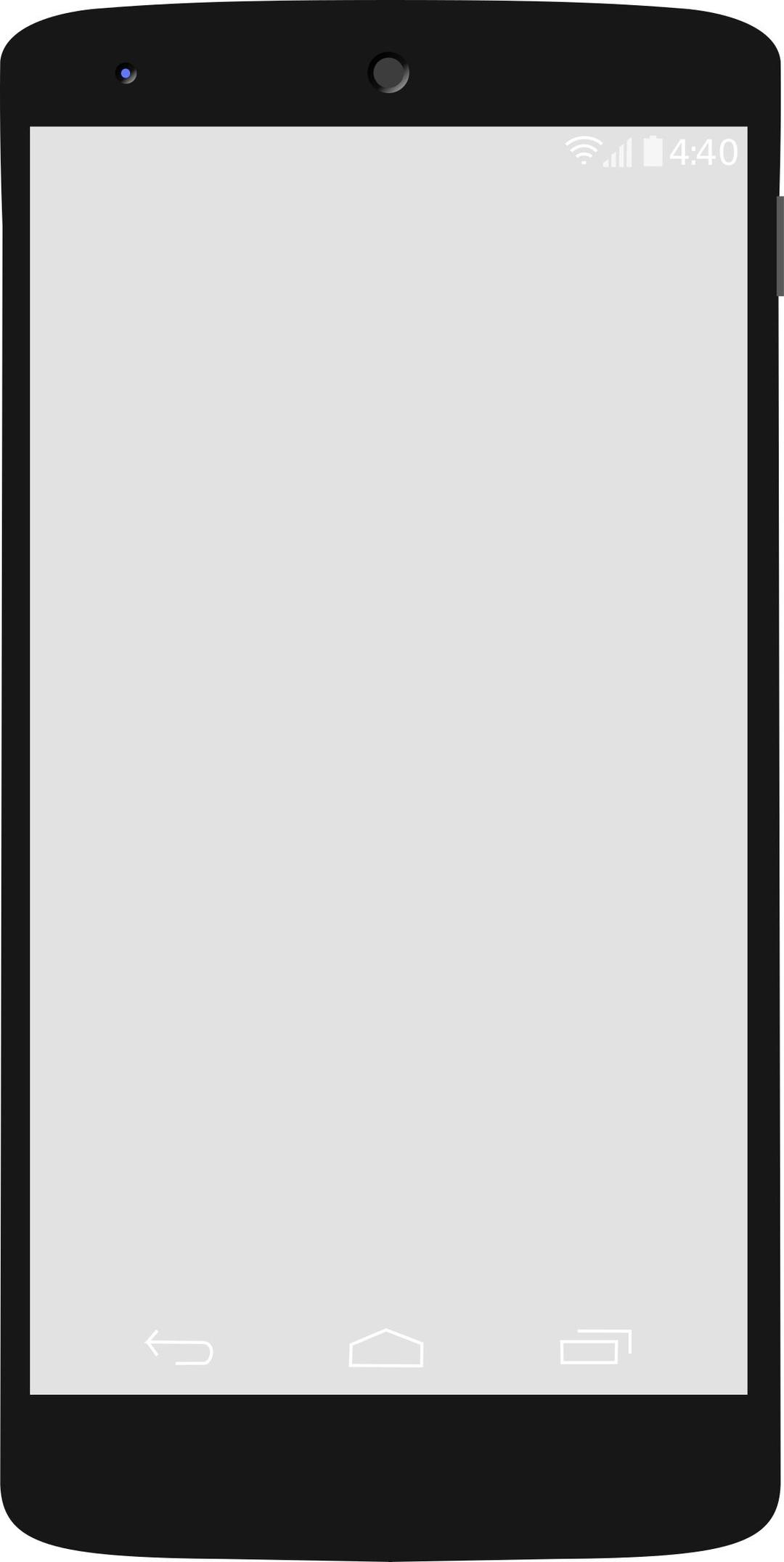 Nexus 5 for application prototyping png transparent
