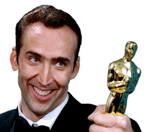 Nicolas Cage Oscar png transparent