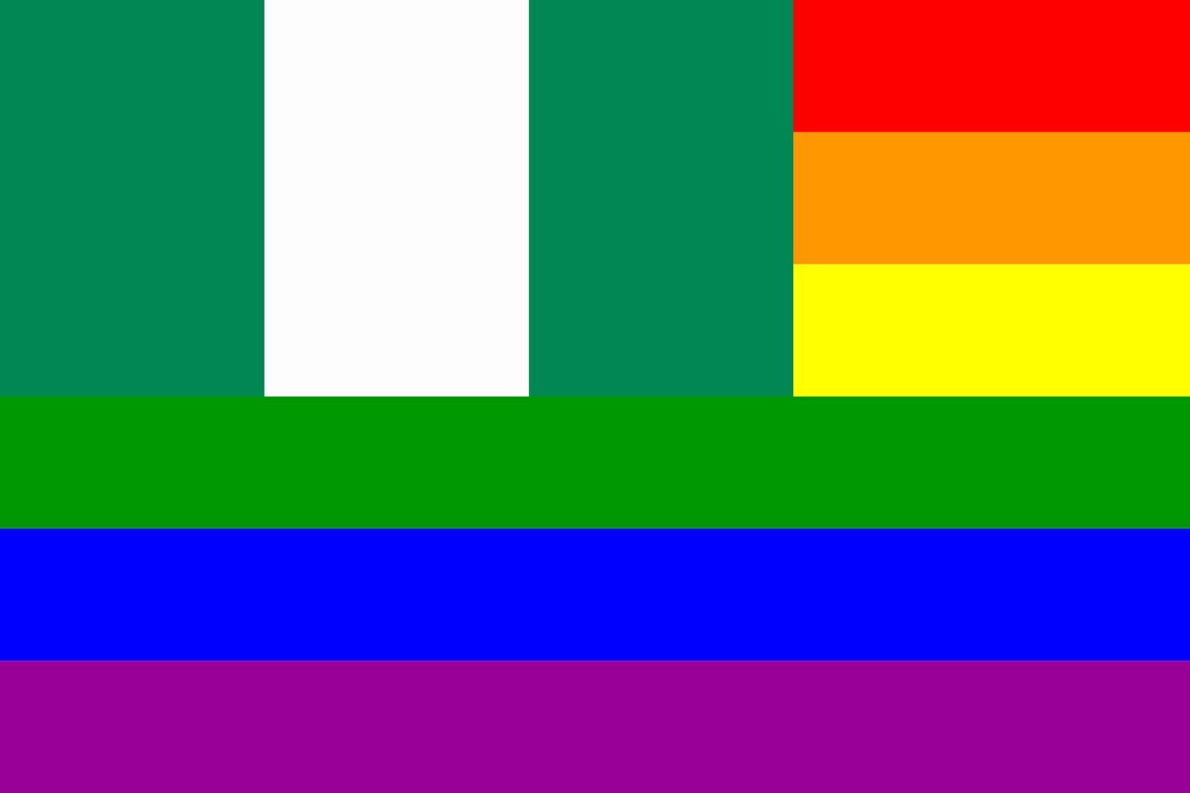 Nigeria Rainbow Flag png transparent