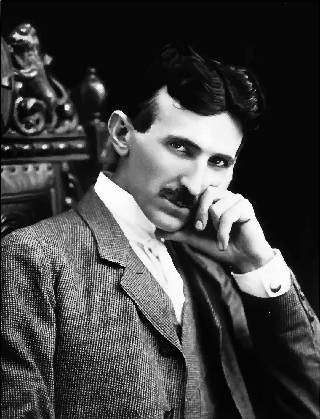 Nikola Tesla Age 40 1896 png transparent
