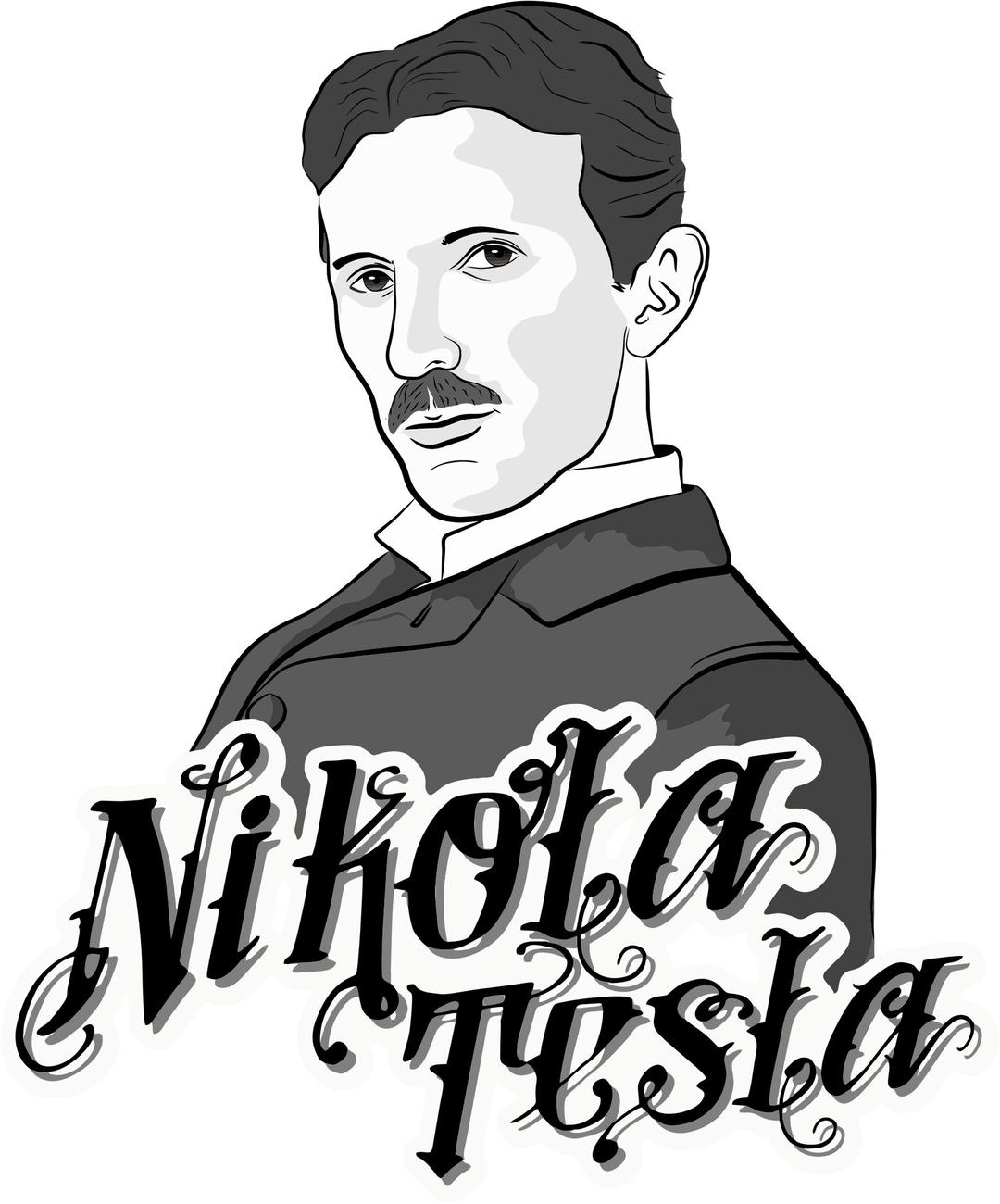 Nikola Tesla Portrait png transparent