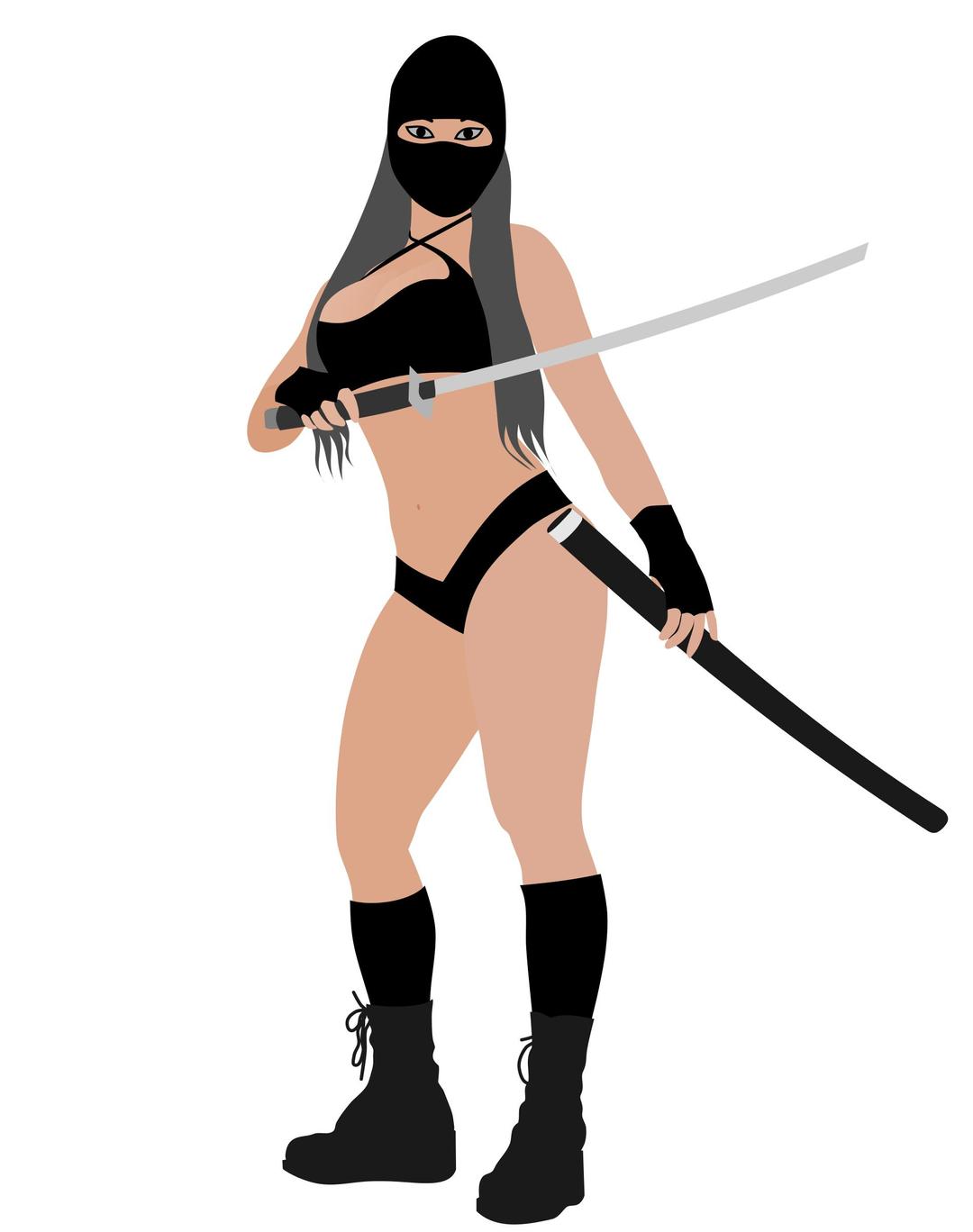 Ninja girl png transparent