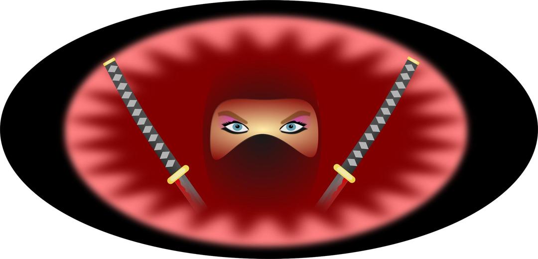ninja woman in red png transparent