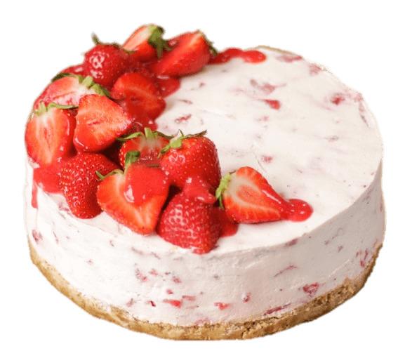No Bake Strawberry Cheesecake png transparent