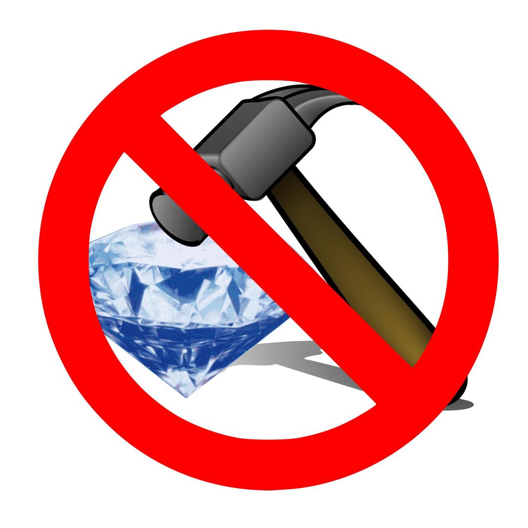 No breaking a diamond with a hammer png transparent