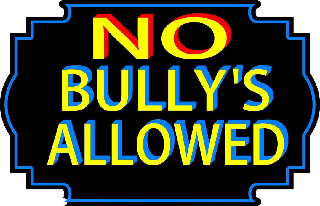 No bullies allowed png transparent