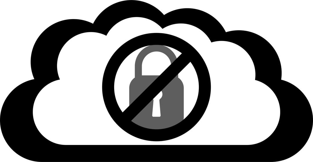 No Cloud Security png transparent