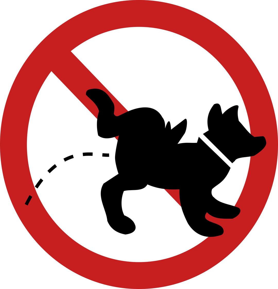 No Dog Peeing Sign png transparent