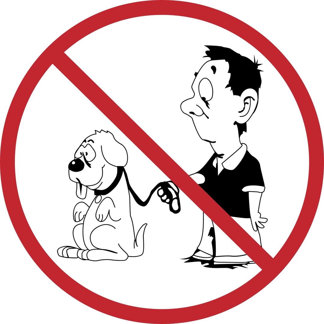 No dogs allowed (redrawn) png transparent