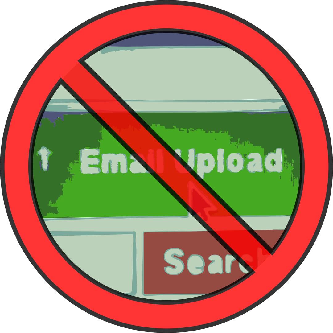 No Email Uploads png transparent