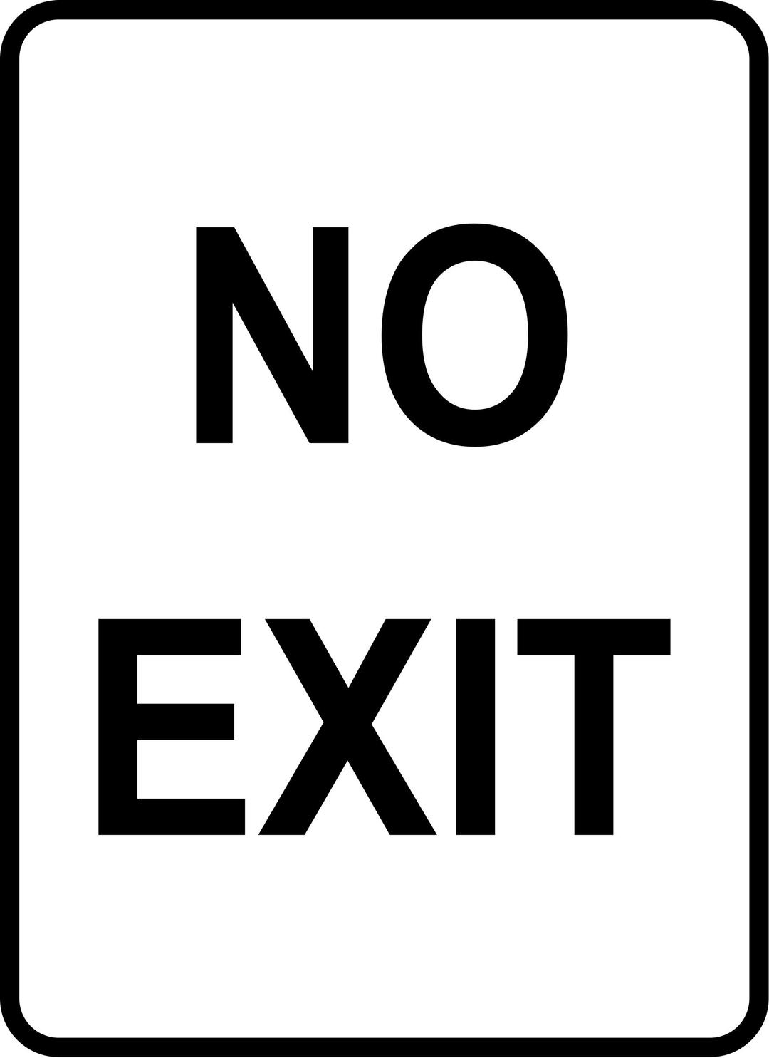 No Exit Sign png transparent