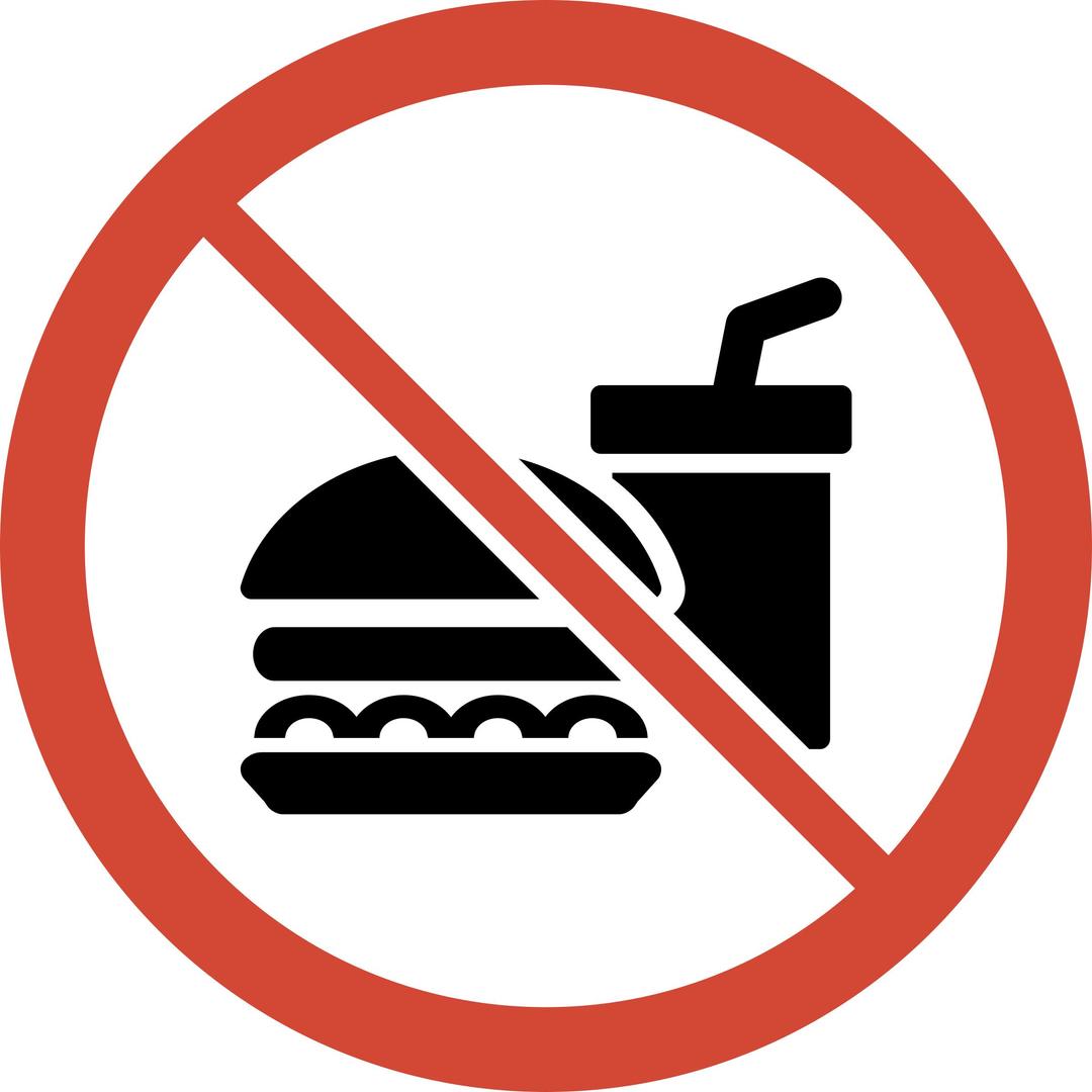 No Food or Drink Sign png transparent