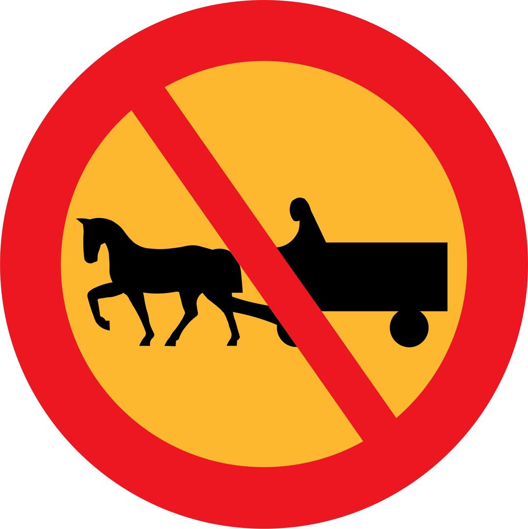 No horse and carts sign png transparent