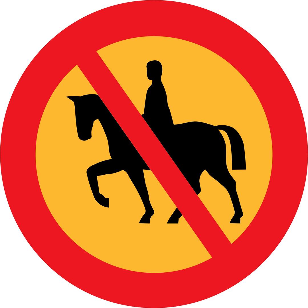 No horse riding sign png transparent