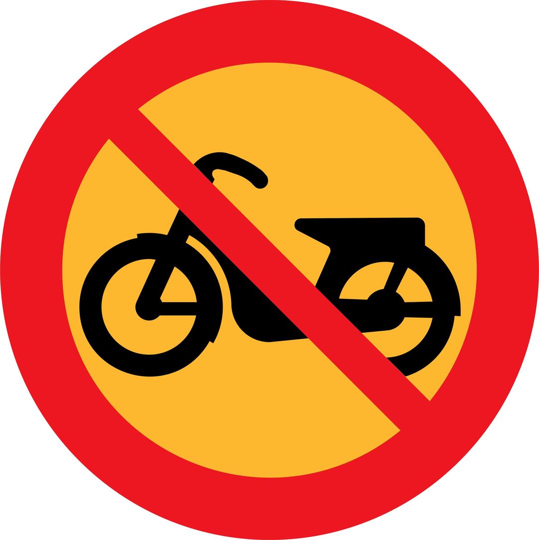 No Mopeds Sign png transparent