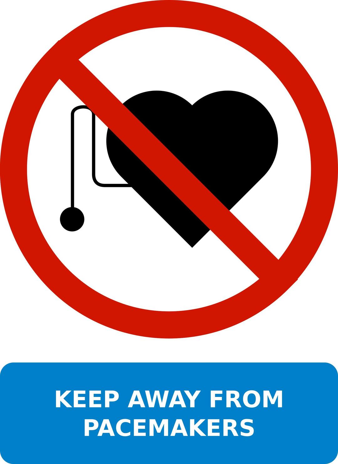 No Pacemakers Sign png transparent