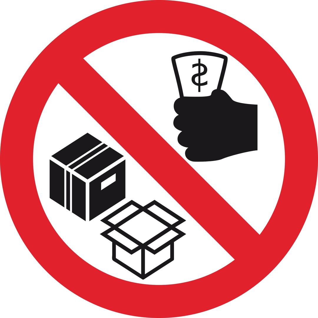 No Selling or Trading Sign png transparent