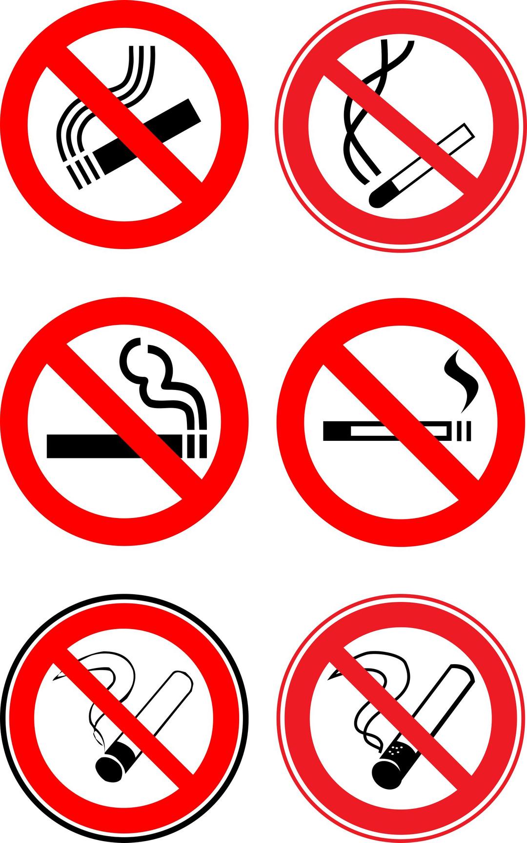 «No smoke!» collection png transparent