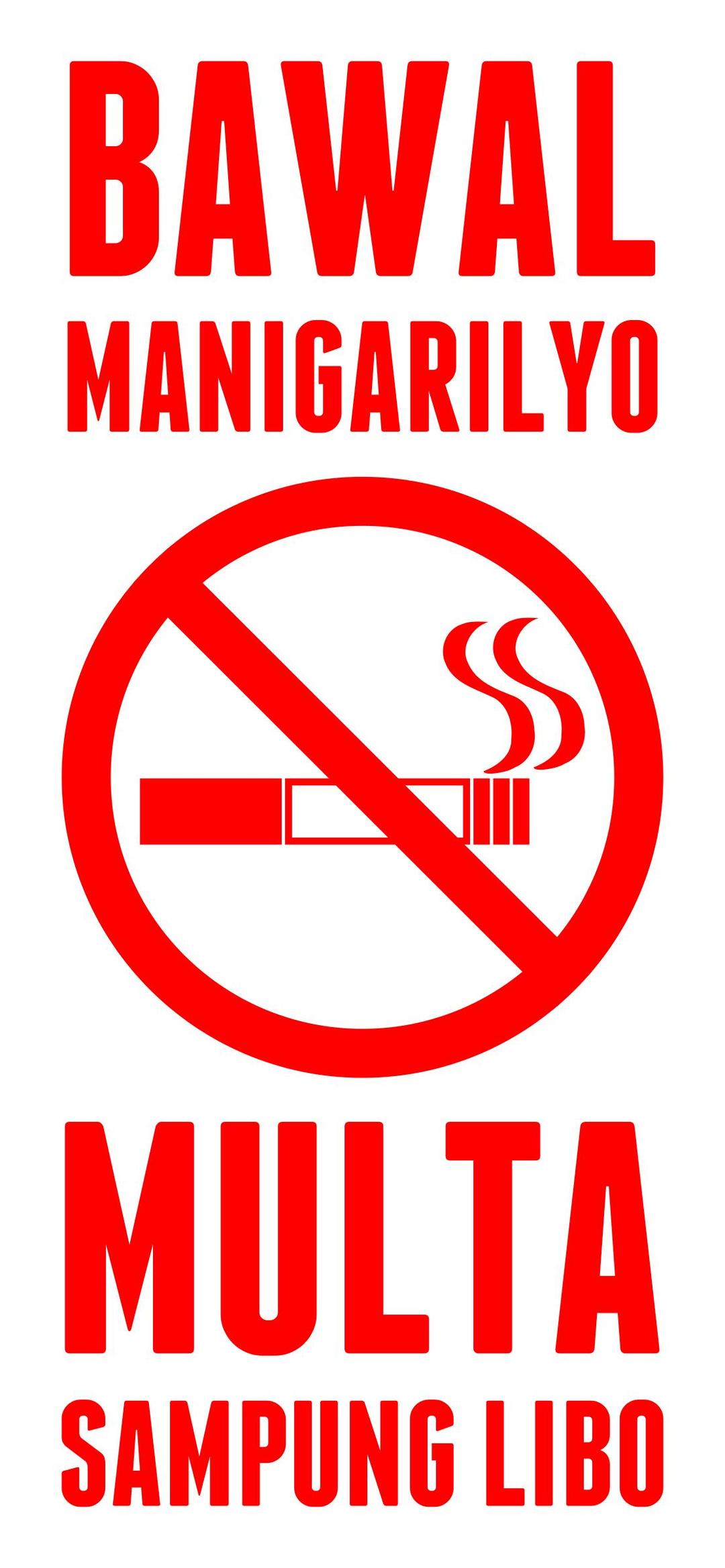 No Smoking Sign (Filipino) png transparent