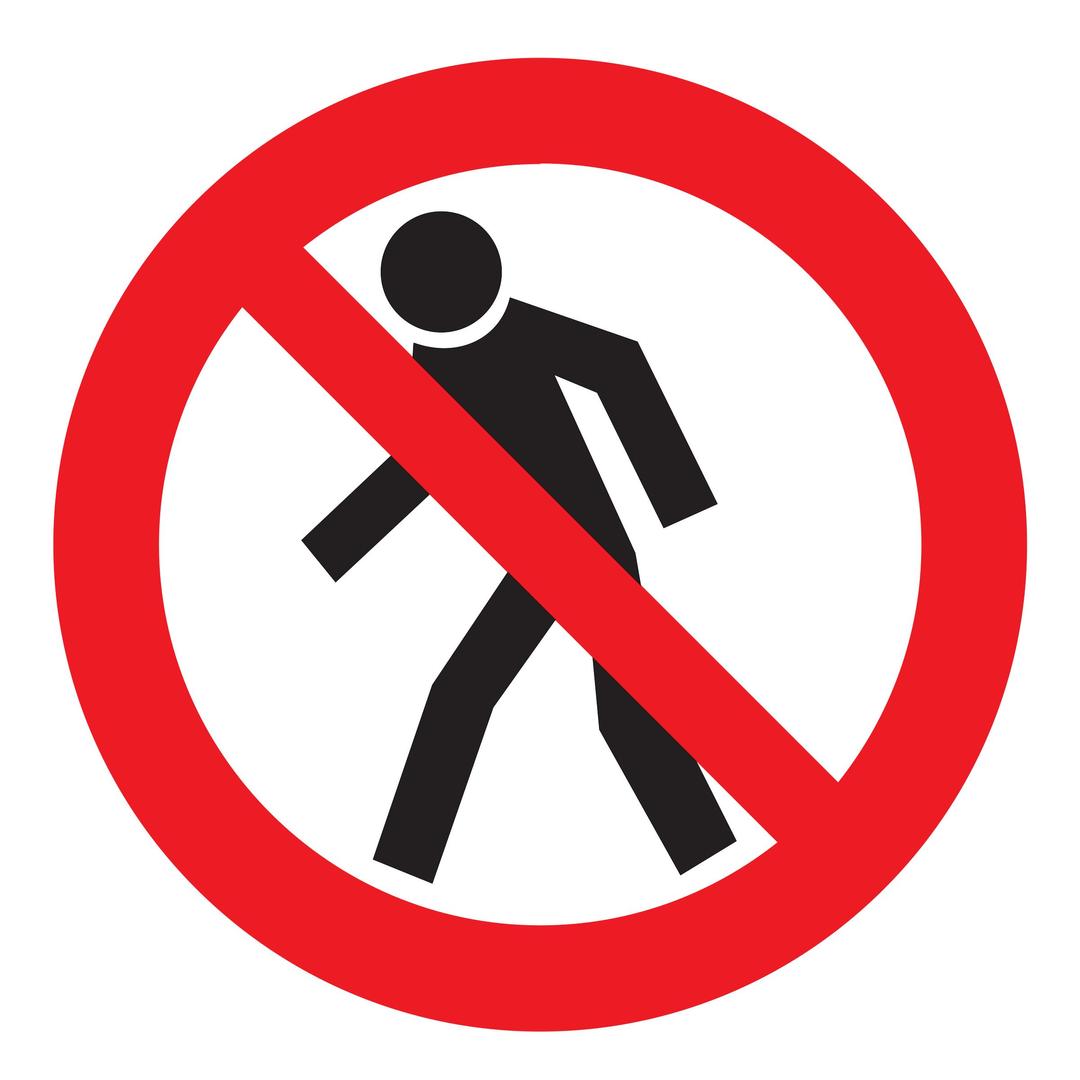No walking sign png transparent