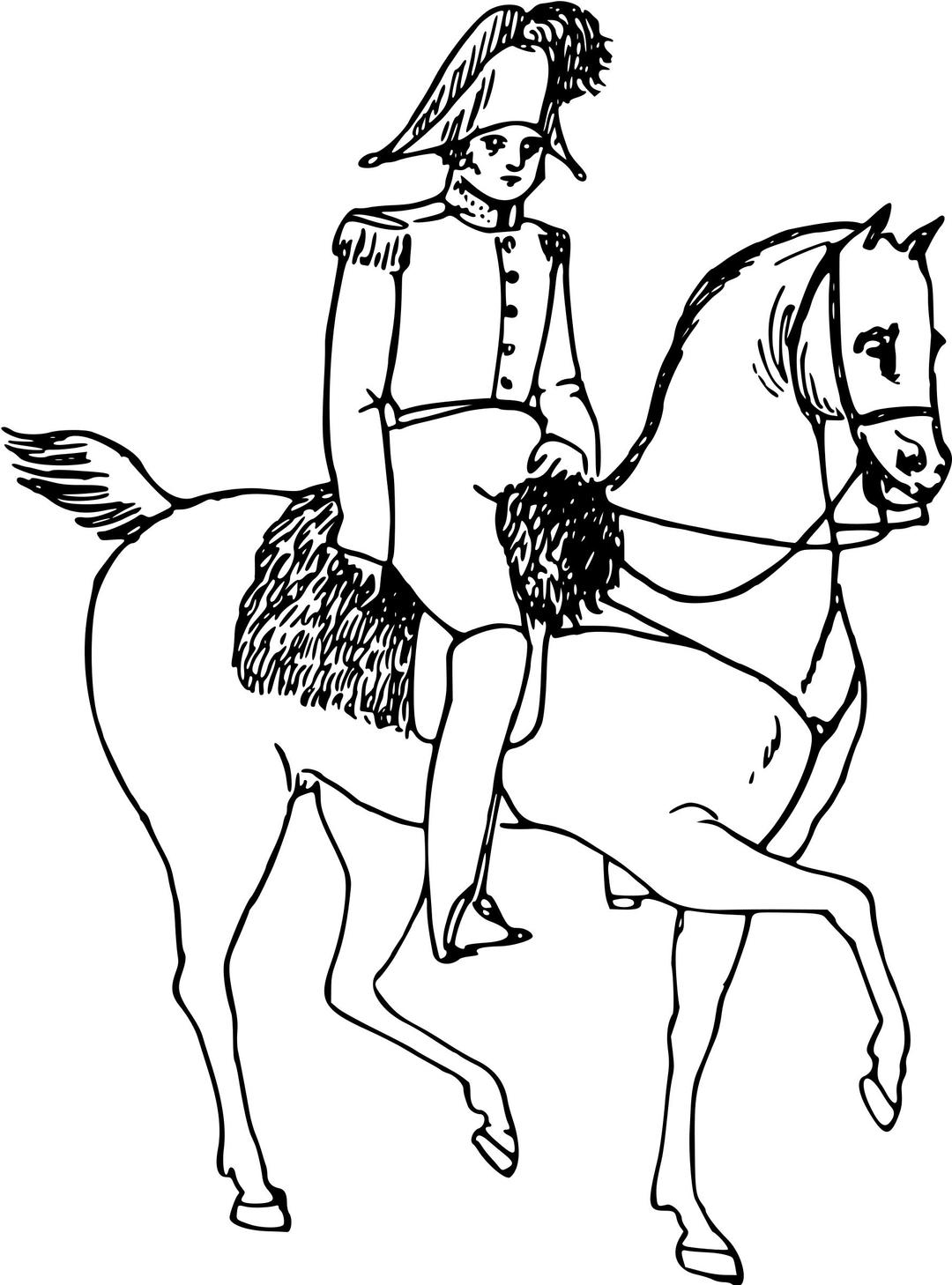 Nobleman on horseback png transparent