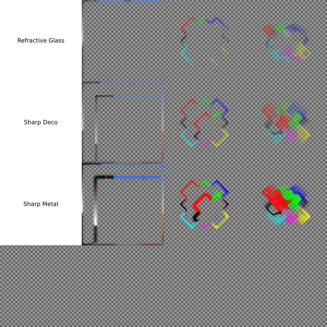 non-realistic 3D shader 17-19 png transparent