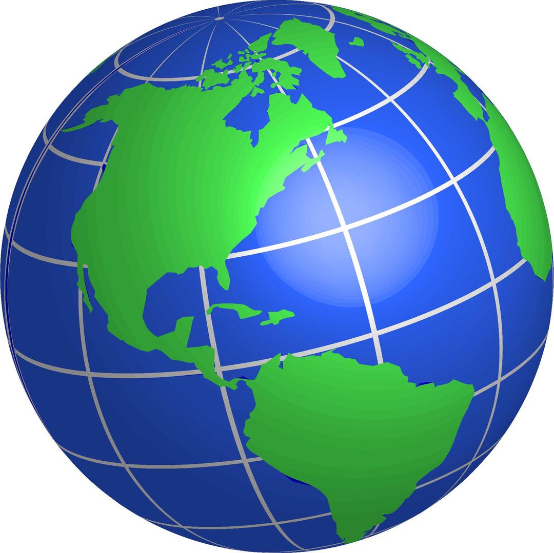 North and South American Globe png transparent