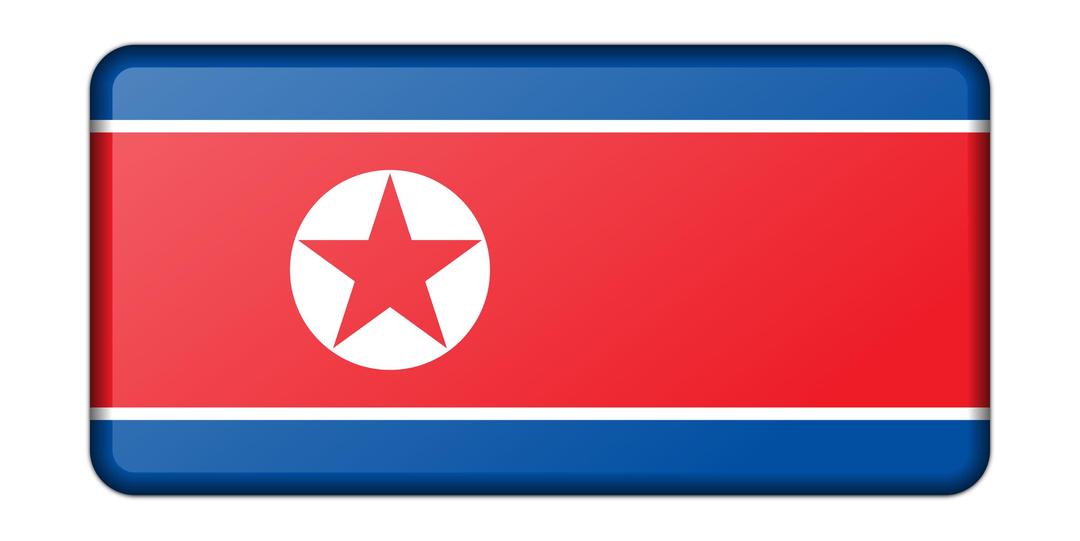 North Korea flag (bevelled) png transparent
