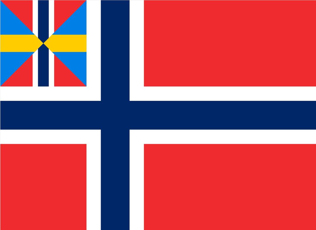 Norwegian Union flag png transparent