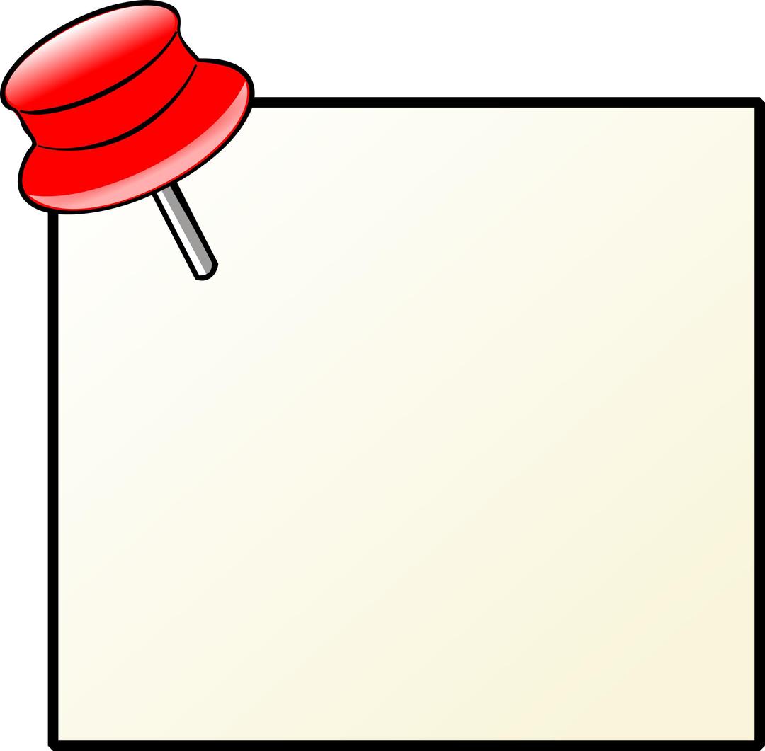 Note with pin png transparent
